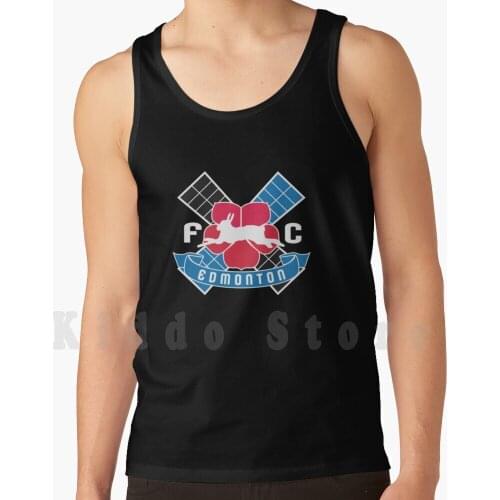Edmonton Tank Tops Vest 100% Cotton Edmonton Soccer Football Edmonton Canada Soccer Logos Crests Canada Eddies Wild Rose
