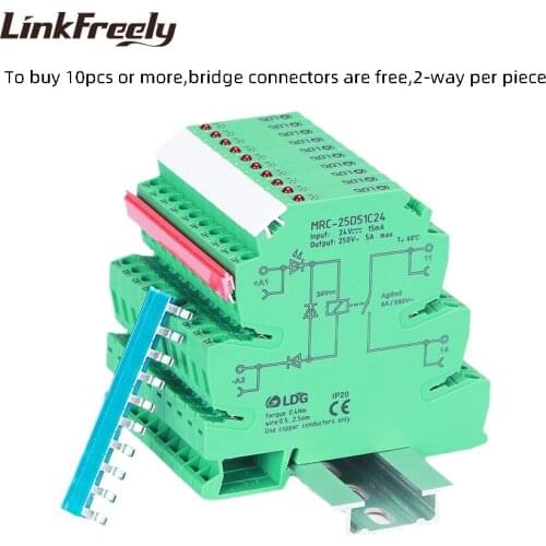 MRC-25D51C24 10pcs Mini LED PLC Board Relay 24VDC Coil 1NO Electromagnetic Contact Electric Voltage Relay Smart Home Control