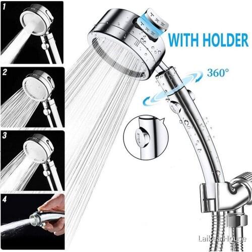 Handheld Water Stop Shower Purification Filter Pressurized Shower Nozzle Three-Stage Shower Bathroom Single Head Shower Head