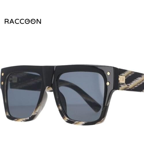 2021 New Fashion Luxury Oversiezed Square Sunglasses For Women Men Vintage Black Gradient Brand Design Sun Glasses Flat Eyewear