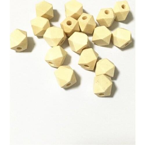 Wholesale10mm 100pcs/lot ( hole:3mm) chunky Faceted Natural Wooden Beads for necklace or bracelet making