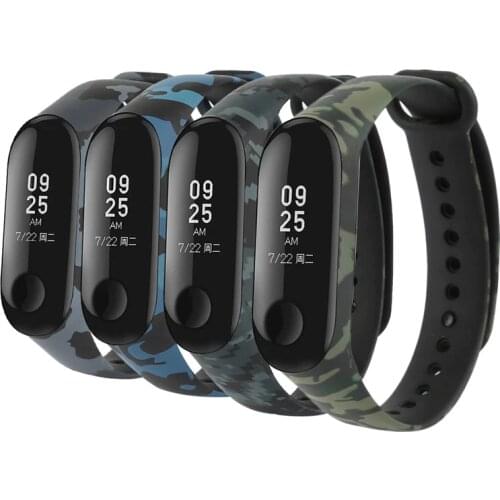 Camouflage Watch Strap for Xiaomi Mi band 4 correa Bracelet for Mi band 5 Silicone Sport Wristband Strap for Mi band 4 Bracelet