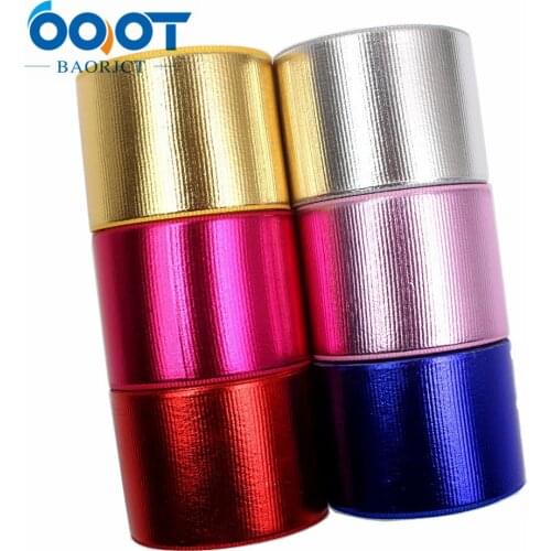 G-181027-1 38mm 1-1/2'' Hot color gold and silver Grosgrain Ribbon ,10yds/lot DIY handmade bow Festival Gift Packaging Party