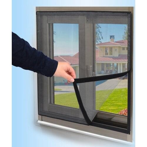 Household Window Screening Curtain Door Yarn DIY Velcro Installation Mosquito Fly Proof Dustproof Safety Net Customizable