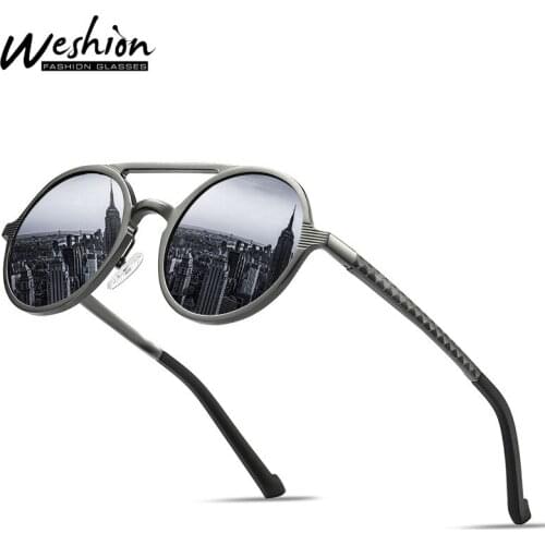 New Round Sunglasses Men Polarized Aluminum Magnesium Frame Women Retro Sun Glasses Driving Fishing Eyewear Accessories UV400