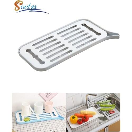 Drain Rack Plastic Dish Drainer Dryer Tray Large Sink Drying Rack Worktop Kitchen Organizer Drying Rack Kitchen Rack
