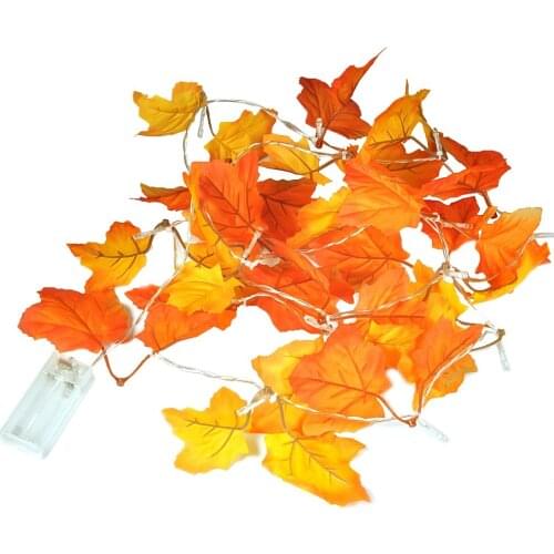 Discount 20LED Maple Leaf Light String Indoor Mode Festival Party Home Decoration Lamps Artistic Conception Night Eave Light