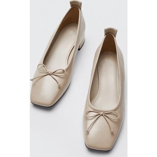 Pump Heels Shoes Comfortable Soft Leather Pregnant Woman Shoes 2021 Summer Shallow Single Shoe Square Toe Zapatos Mujer