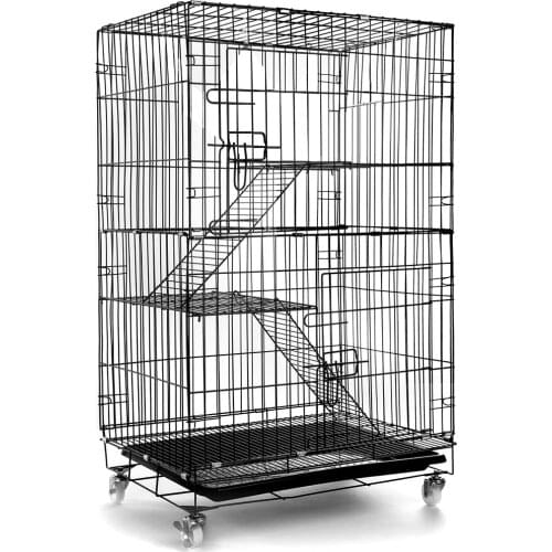 Cat Cage House Outdoor Three Story Large Cat House Cat Villa Multi Door And Window Folding Pet Cat Cage Chat Jaulas Para Perros