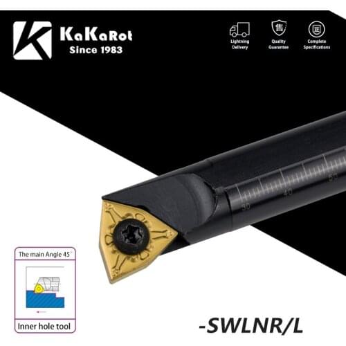 KaKarot Internal Turning Tool Holder S08K-SWLNR04 S14M-SWLNR04 S16Q-SWLNR08 SWLNR S20R-SWLNR08 Carbide Inserts WNMG04/08 Lathe