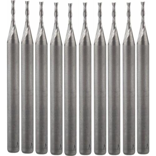 10pcs 3.175*1.0*4MM Two Flutes Tungsten End Mill Bits, Advanced Chipboard Carbide Millinging Cutter, Imported Material