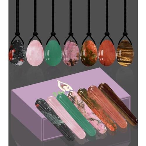 Drilled Jade Eggs Natural Rose Quartz Yoni Egg for Kegel Exercise Crystal Sphere Vaginal Ben Wa Ball Nephrite Jade Yoni Egg Box