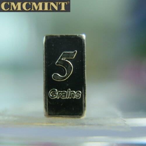 5 Grain mini solid pure silver bar, about 0.32 gram each piece