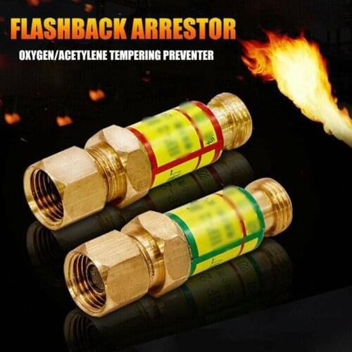 1 Pair Copper M16*1.5 Oxygen Acetylene Check Valve Flashback Arrestor For Home Appliances Welding Components Cutting Torch