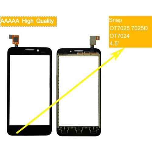 10Pcs/lot For Alcatel One Touch Snap OT7025 7025D OT7024 Touch Screen Touch Panel Sensor Digitizer Front Outer Glass Touchscreen