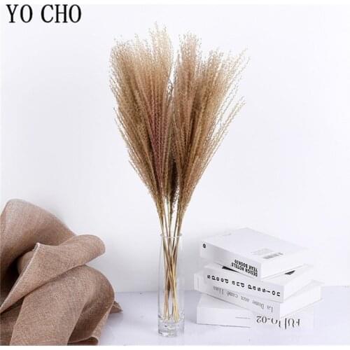 10Pcs Real Plants Dried Small Pampas Grass Flowers Wedding Bouquets Fake Flower Pantas Artificiales Para Decoracion Home Wedding
