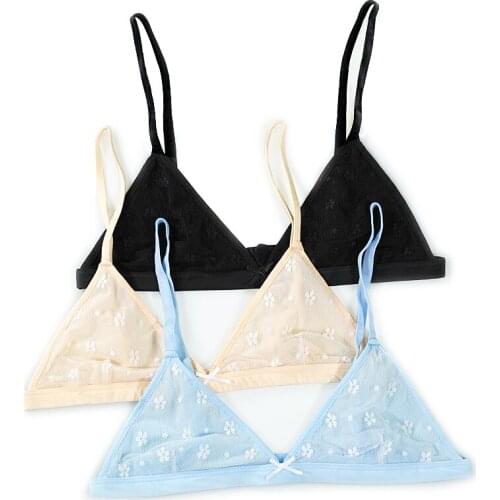 2020 Women Underwear Lace Thin Bralette Seamless Sexy Lingerie Cozy Bras Ladies Wireless Mesh Soft Underwear Top Female Bralete