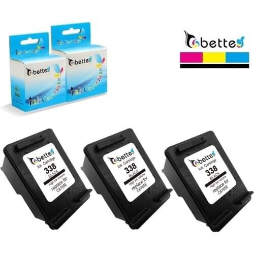 3PK, BETTE Ink Cartridges Replacement for HP 338 Photosmart C3100 C3110 C3125 C3135 C3175 C3180 C3188 C3190 C3193 C3194 PSC 2355
