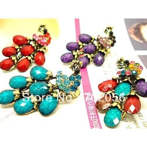 4cm Hair Clips hairgrips Barrettes Rhinestone hair clip clasps clamps gift mixed 55pcs/lot #3030