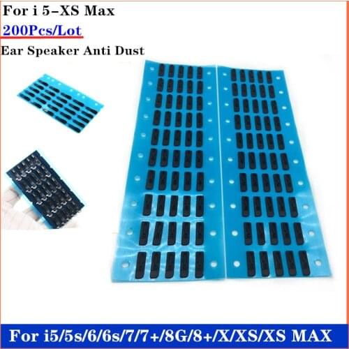 50Pcs for i Phone 5 5s 5c 6 6s 7 8 8p X plus Inner Earpiece Ear Speaker Anti Dust Grill Mesh with Rubber Gasket Adhesive