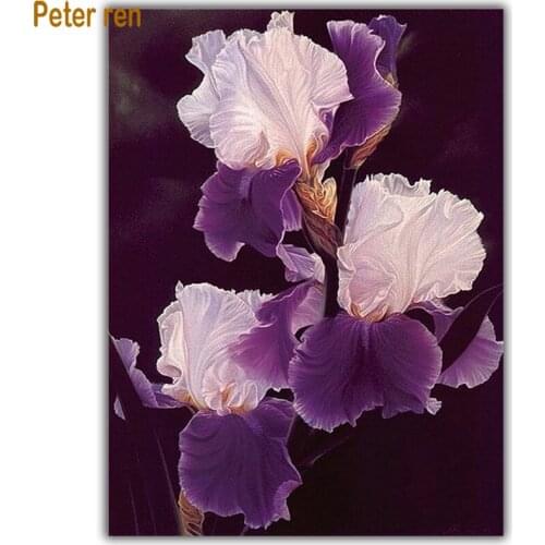 Diy Diamond painting cross stitch Crafts Square\Round diamond Mosaic flower full diamond embroidery Home Decor Iris germanica L