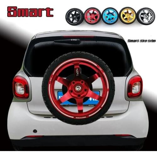 Car Trunk Back Door Handle Rear Door Glass Knob Exterior Decor Tire Trim Sticker For Smart fortwo forfour 451 453 Accessories