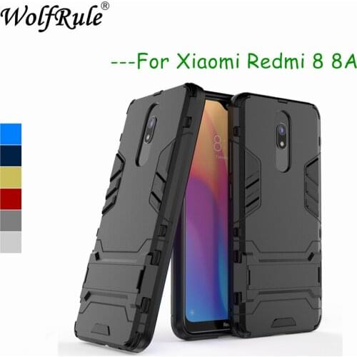 Case For Xiaomi Redmi 8A Cover Soft Rubber + Plastic Kickstand Case For Redmi 8 8A Case Phone Shell For Xiaomi Redmi 8 8A Funda
