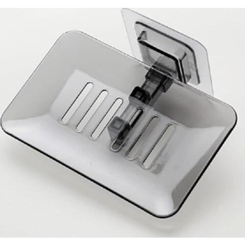 Toilet Creative Soap Holder Soap Rack Soap Box Creative Crystal Style Drain Soap Box Suction Wall Soap Rack