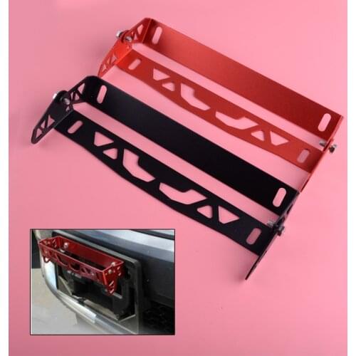 DWCX Universal Car Front Bumper Adjustable Tilt Rotate License Plate Mount Bracket Relocator Holder Bar Frame Aluminum Alloy