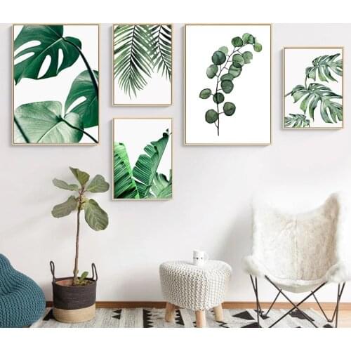 GATYZTORY 60x75cm DIY Oil Painting By Numbers green Leaves plants Paint By Numbers landscape Wall Art Picture Home Decor Art