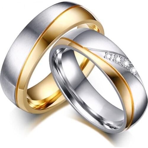 6mm Classic Wedding Bands Ring for Women / Men Love Synthetic CZ Jewelry Anillos Personalized Ring Customize Ring Engraved Ring