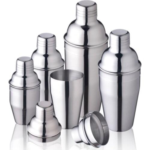 250/350/550/750ml Stainless Steel Cocktail Shaker Mixer Wine Martini Drinking Boston Style Shaker Drink Party Bar Tools