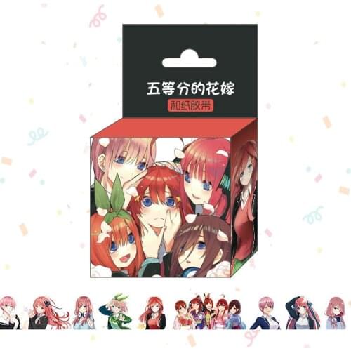 1.5cm*5m 5-toubun no Hanayome Anime Tape Adhesive Tape DIY Scrapbooking Sticker Label Masking Tape