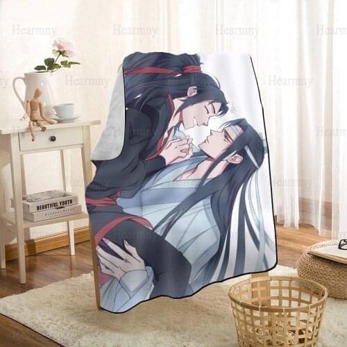 Cute Anime Mo Dao Zu Shi Throw Blanket Personalized Blankets On For The Sofa/Bed/Car Portable 3D Blanket For Kid Home Textiles