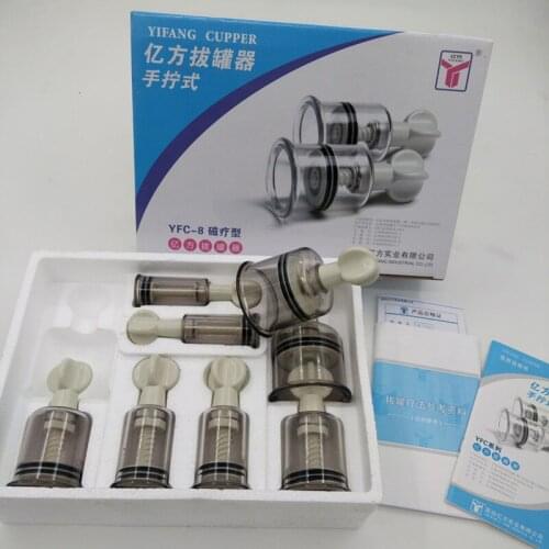 8pcs Vacuum Cupping Set Massage Relaxtaion Magnet Suction Cups Painless Acupuncture Needle Body Pain Relieve