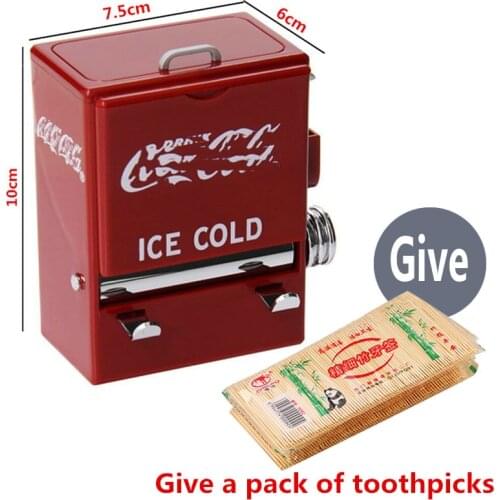 Personalized retro cola toothpick box vending machine according to style toothpick container dispenser plastic rack decorative o