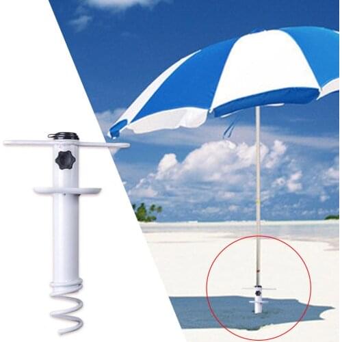 Beach Umbrella Sand Anchor Stand Holder 3-Tier Screw Hook Nail Four Legs Hooks Garden Umbrella Plastic Four Prongs Hanger