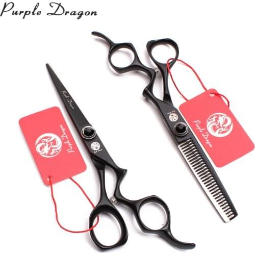 Z9016 6'' 17.5cm Black Color Professional Human Hair Scissors Hairdressing Cutting Shears Thinning Scissors Hair Styling Tools