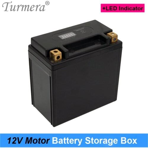 Turmera 12V 24V Battery Storage Box Empty Shell with Indicator for 12Ah to 30Ah Motorcycle Battery or Uninterrupted Power Supply