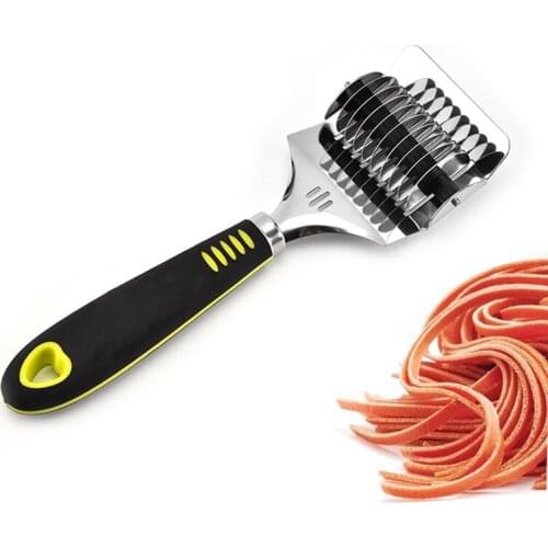 Manual Stainless Steel Noodle Maker Spaghett Lattice Roller Kitchen Gadgets Docker Dough Cutter Slicer Tools DIY Cutting Helpers