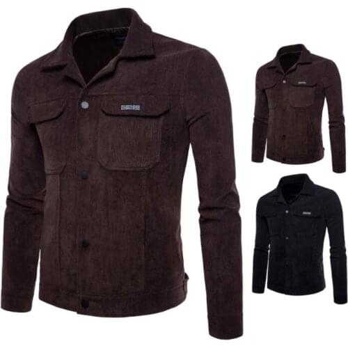 Corduroy jacket men casual clothes spring autumn jaqueta masculina chaqueta hombre casaco masculino mens slim jackets and coats