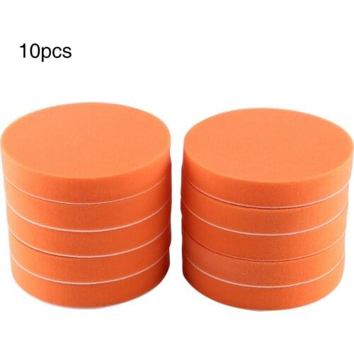 10Pcs 6"(150mm) Sponge Polishing Buffing Waxing Pad Kit Tool For Car Polisher Buffer Car Polishing Pad Orange
