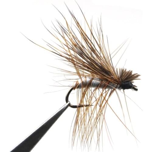 ICERIO 10PCS Elk Hair Caddis Fly Trout Fishing Dry Flies #14 Fly Fishing Lures