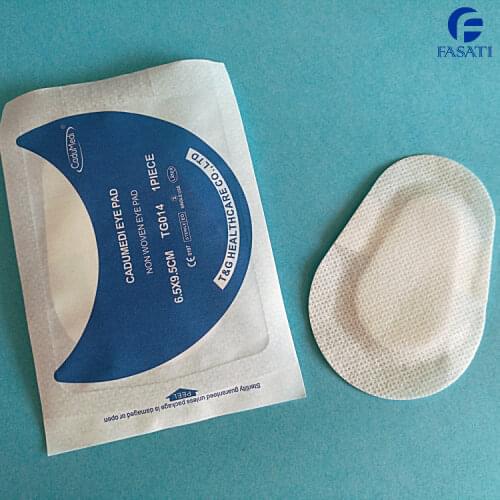 100pc 6.5cm*9.5cm Sterile nonwoven eye pads Post operative eye patch stickers Medical self-adhesive non-woven wound dressings