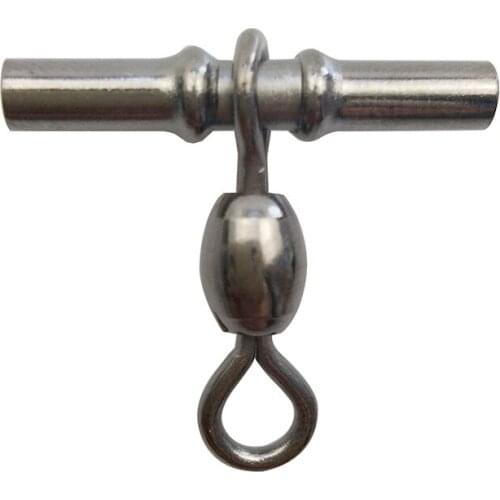 10pcs Cross Line Crane Fishing Swivel Brass Tube Cross-line Crane Swivels Connector With Solid Ring Size 1 2 3 1/0 2/0