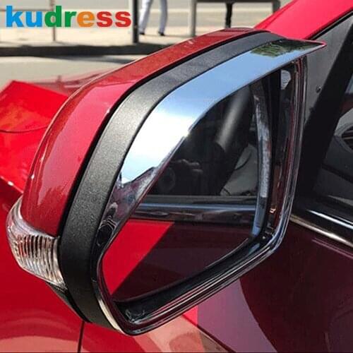 For MG Zs SUV 2017 2018 2019 2020 ABS Chrome Door Rearview Mirror Rain Shield Sun Visor Cover Trim Car Styling Accessories 2pcs