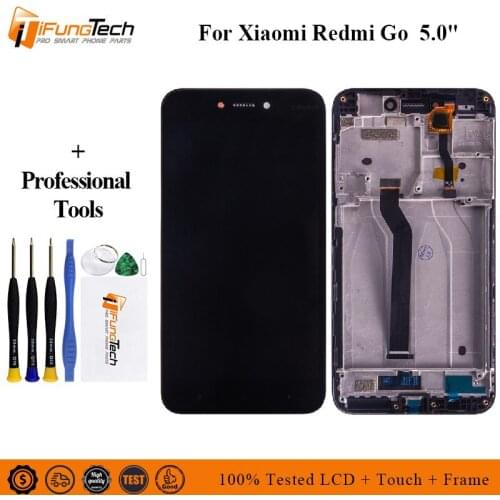 5.0" New LCD For Xiaomi Redmi Go M1903C3GG M1903C3GH M1903C3GI Display Touch Screen For Redmi Go Digitizer Assembly With Frame