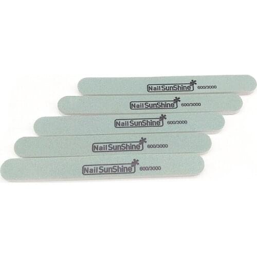 5pcs/lot Double Side Nail buffers Trimmer Buffer lime Buffing Sanding File Sponge 600/3000 Polish Nail Art Tools