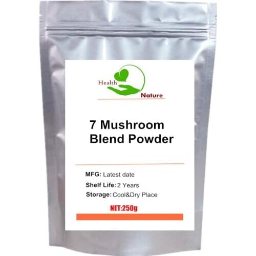 7 Mushroom Blend Powder Longevity Reishi Lions Mane Chaga Cordyceps & more