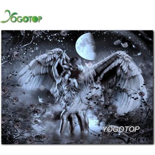 Diamond mosaic Angels love moon 5d diy Diamond Painting cartoon Full Rhinestone diamond Embroidery sale Home Decor roses YY1290